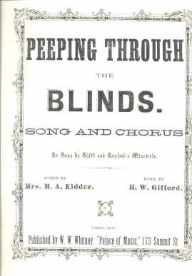 Peeping Through the Blinds 1866 Toledo
