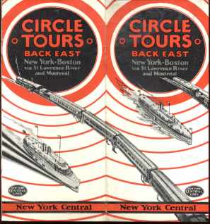 New York Central Circle Tours Back East 1930