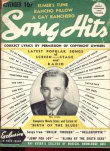 Bing Crosby cover Song Hits Nov 1941
