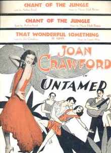 Joan Crawford UNTAMED 3 sheet musics 1929