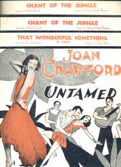 Joan Crawford UNTAMED 3 sheet musics 1929
