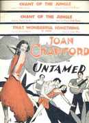 Joan Crawford UNTAMED 3 sheet musics 1929