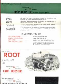 Barrow Brand Crop Booster 1950s Brochure