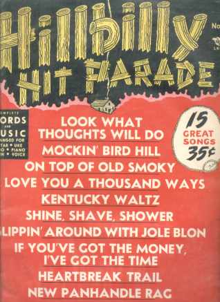 Hillbilly Hit Parade #3 1951CW Songs
