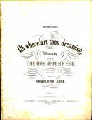 1852 Oh Where Art Thou Dreaming T Moore