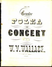 1850 Music Book Grand Polka Concert - Wallace