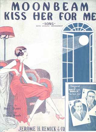 Moonbeam Kiss Her For Me 1927 Cover by Leff
