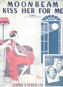 Moonbeam Kiss Her For Me 1927 Cover by Leff