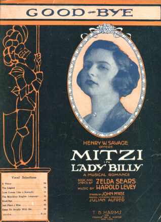 Mitzi in Lady Billy music for Good-Bye 1920