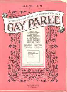Sugar Plum from Gay Paree Musical Revue 1925