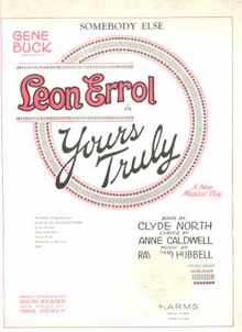 Somebody Else - Yours Truly 1926 w Leon Errol