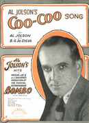 Al Jolson Coo-Coo Song in Bombo 1922 photo VG