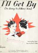 I'll Get By 1928 Turk & Ahlert Great Cover