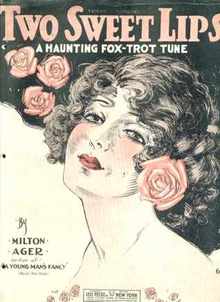 1920 Two Sweet Lips fox trot Beautiful Cover!