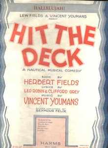 Hallelujah 1927 Musical Comedy Hit the Deck