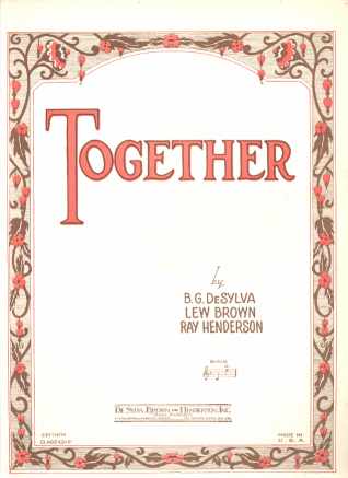 1928 B G DeSylva's Together Edition Classique
