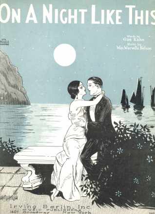 On A Night Like This 1925 Beautiful Cover Art