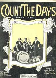 Count the Days Fox Trot 1922 Band Photo Cover