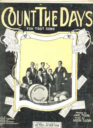 Count the Days Fox Trot 1922 Band Photo Cover