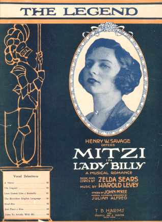 The Legend from Lady Billy 1920 photo/art cov