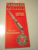 dec 17,1953 seaboard airline RR time tables