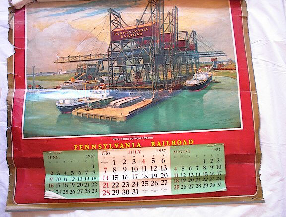 1957 PENNSYLVANIA RAIL ROAD CALENDER