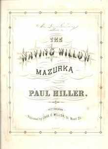 1868 Waving Willow Mazurka pub. Pittsburgh