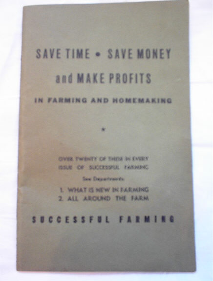 SAVE TIME-SAVE MONEY IN SUCCESSFUL FARMING