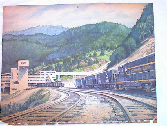 1961 CHESAPEAKE & OHIO TRAIN ILLUSTRATION