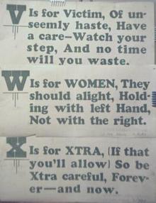 1928 Streetcar Safety Slogan Signs V W & X