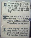 1928 Streetcar Safety Slogan Signs G H & I