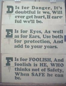1928 Streetcar Safety Slogan Signs D E & F