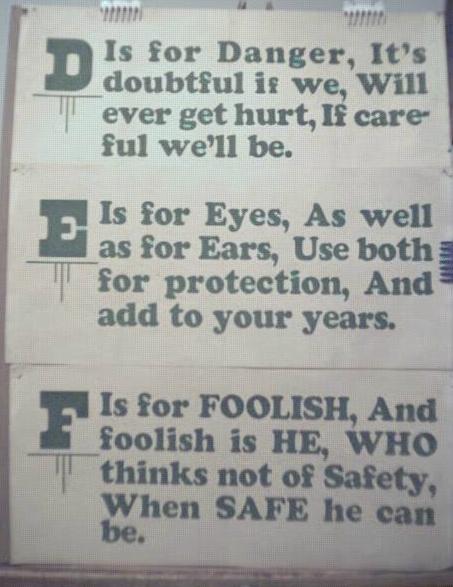 1928 Streetcar Safety Slogan Signs D E & F