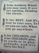 1928 Streetcar Safety Slogan Signs A B & C