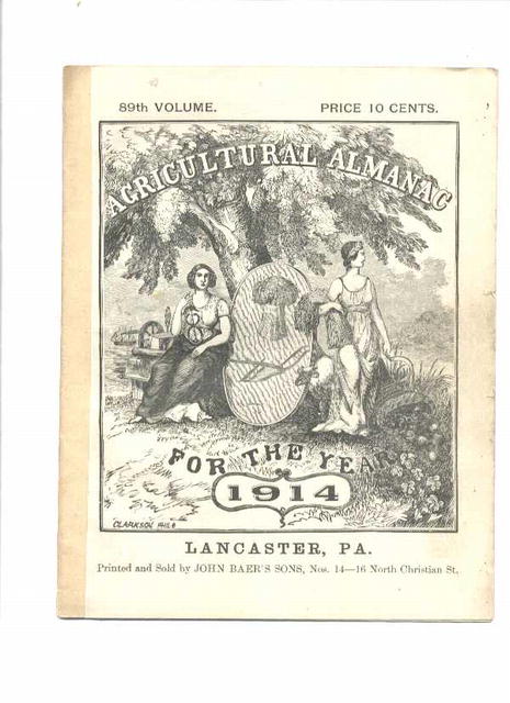 Agricultural Almanac for the year 1914