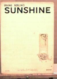 Irving Berlins's Sunshine 1928 Excellent