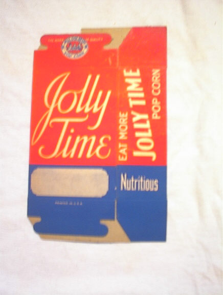 1939 JOLLY TIME POP CORN BOX V-GOOD CONDITION