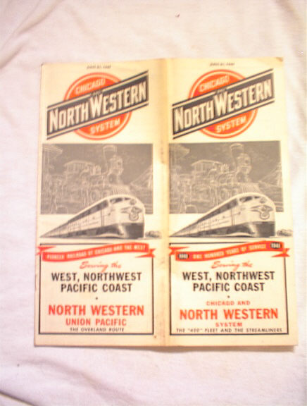 6/20/1948 CHICAGO & NORTH WESTERN TIME CHART