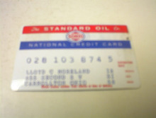 1950's SOHIO National Credit Card
