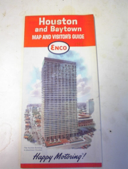 1964 ENCO,Houston and Baytown Road Map!