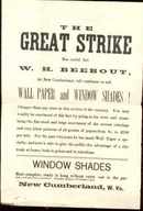 The Great Strike Has Ended 18?? ad handbill