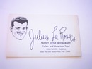 c1950 Julius La Rosa's Family Restaurant
