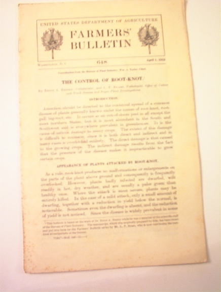 Farmers'Bulletin 648 The Control of Root-Knot