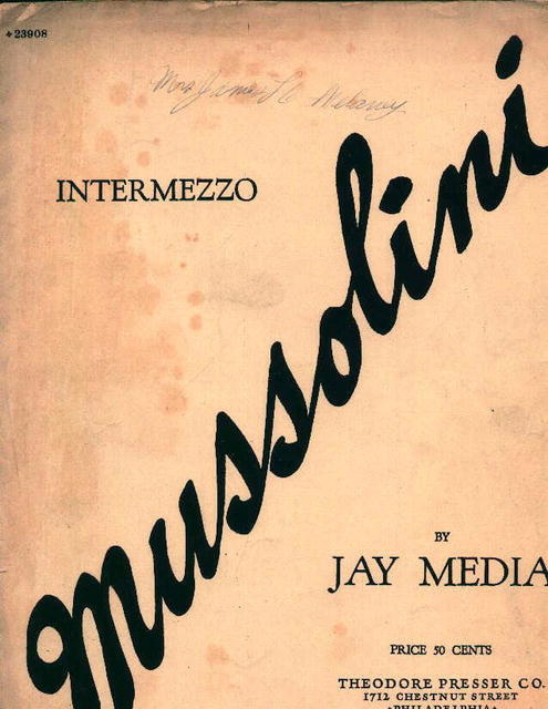 Mussolini by Jay Media! From 1927!