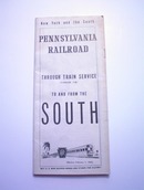 1943 Pennsylvania Railroad SOUTH Timestable