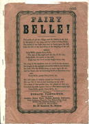Old Penny Songsheet from 1850's of Fairy Bel