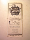 1969 Central Vermont Railway Time Table