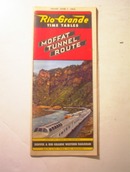 1953 Rio Grande Moffat Tunnel Route Timetable