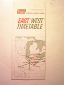 1970 Penn Central East/West/Time Table