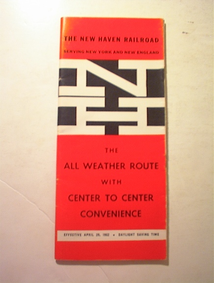 1962 The New Haven Railroad Time Table